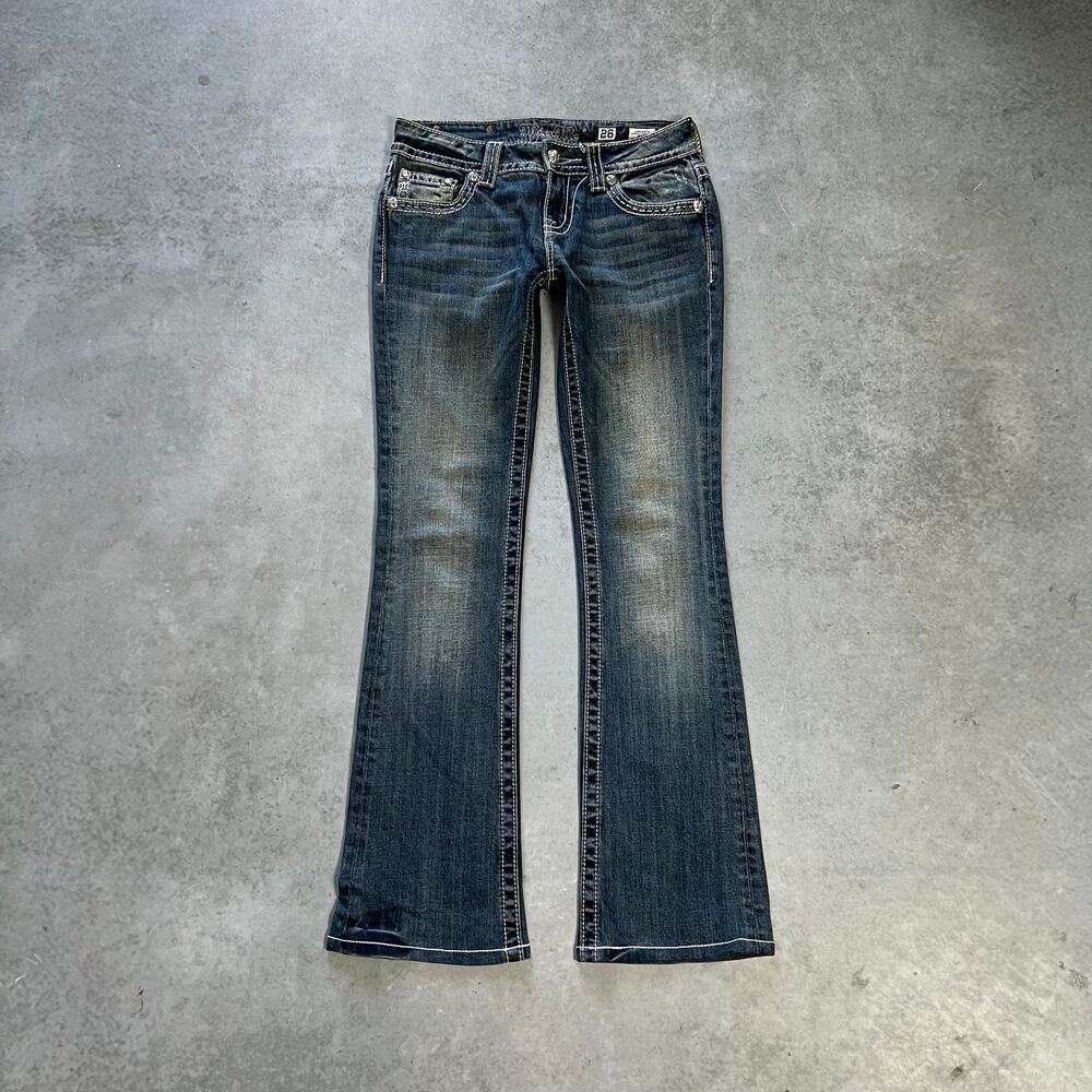 Miss Me Low Rise Bootcut Women's Size 26 Jeans Flared Blue Denim